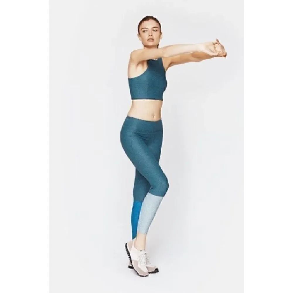 Outdoor Voices Blue Turquoise and Gray Legging